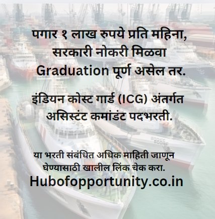 Indian Coast Guard Recruitment 2025 | Indian Coast Guard Recruitment 2024 Last Date | Indian Coast Guard | ICG